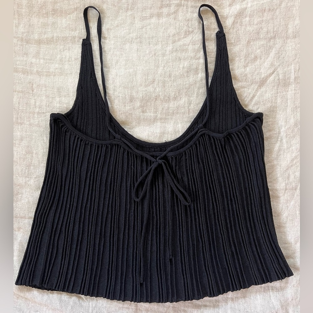 Free People Black Pleated Cami - Picture 4 of 6